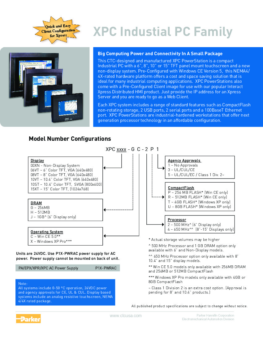 First Page Image of XPC06VT-HC-2P3 Part Breakdown.pdf